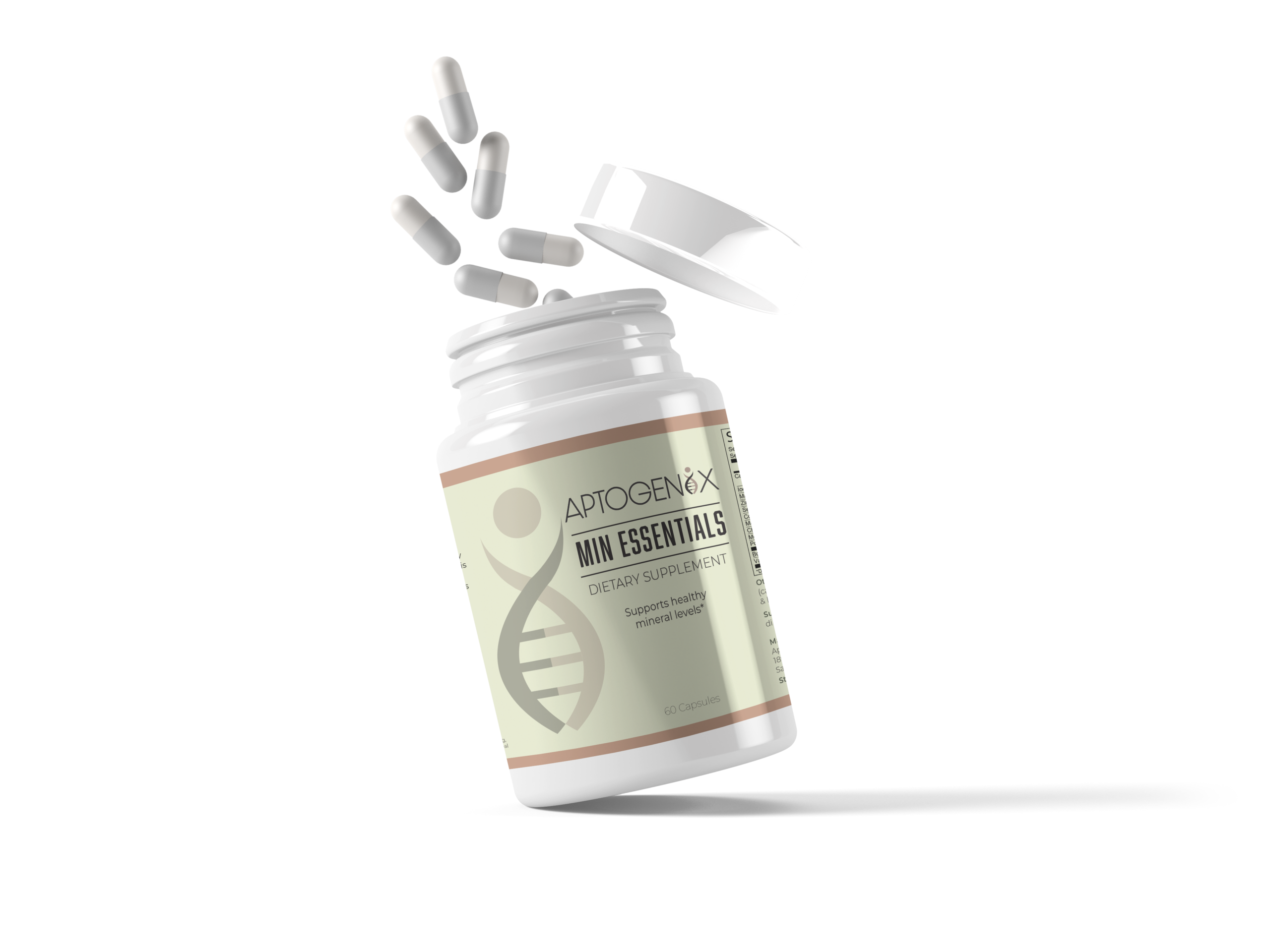 Aptogenix Min Essentials bottle with capsules